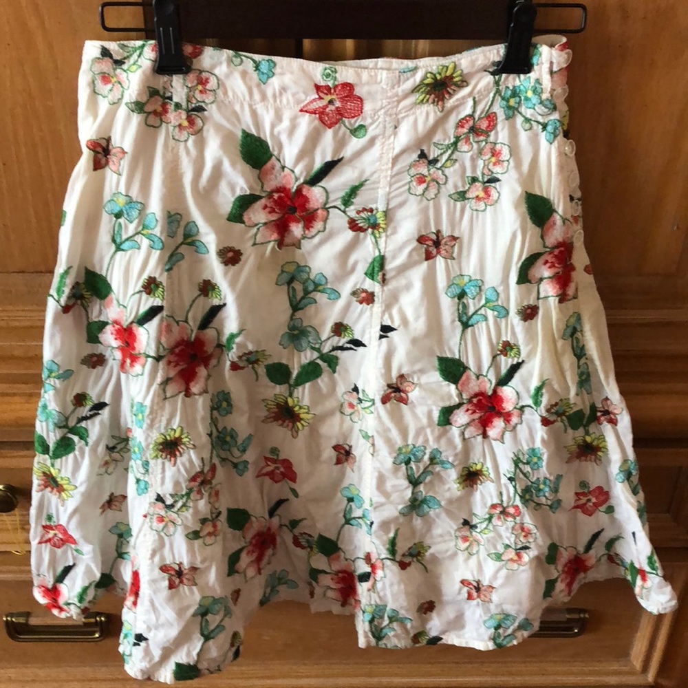 Johnny Was embroidered skirt